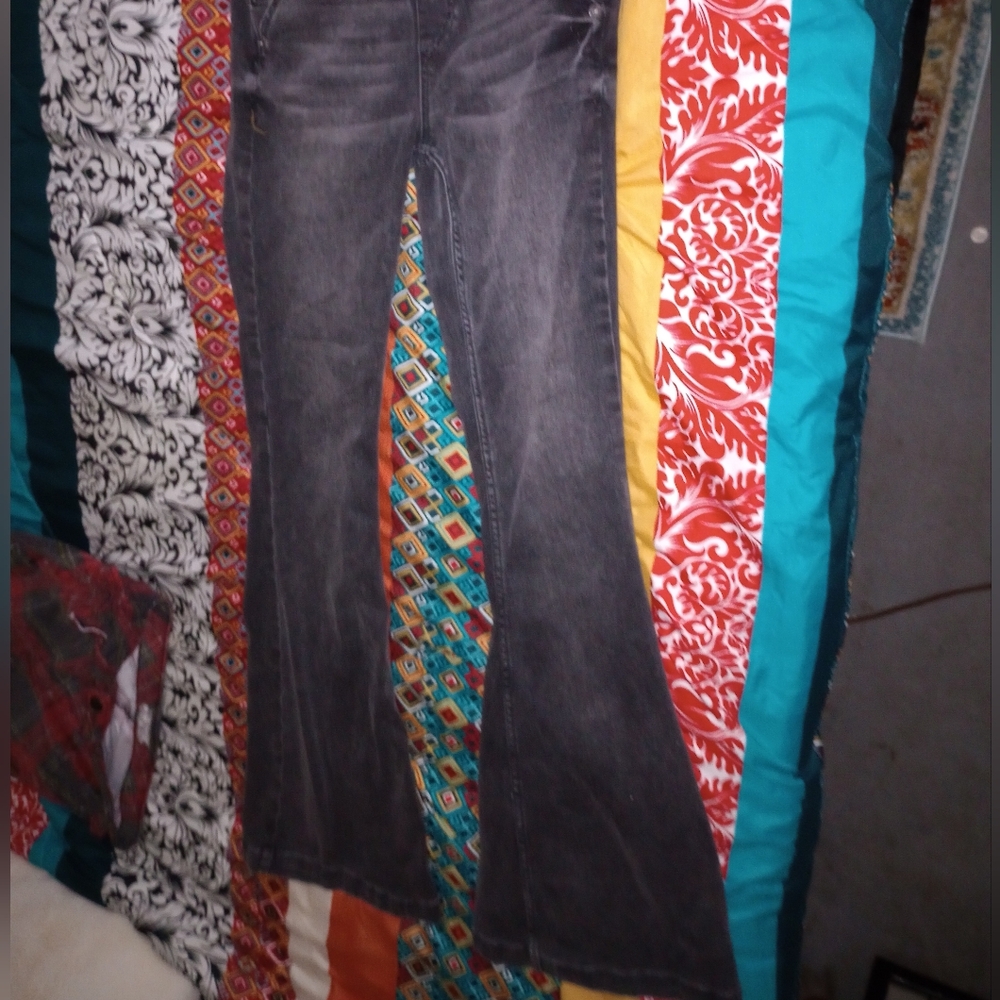Free People Gray Flared Jeans